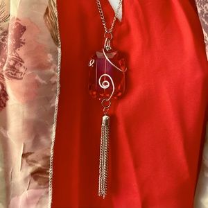Red drop necklace